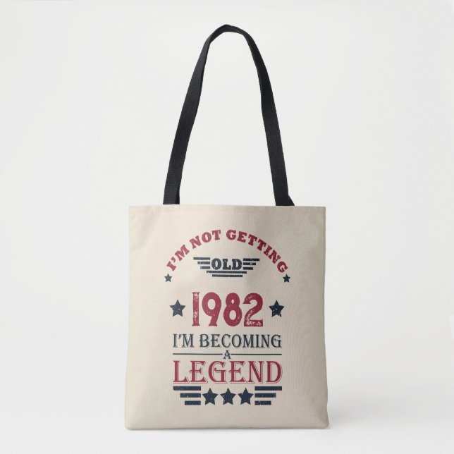 Personalised vintage birthday gifts tote bag (Front)