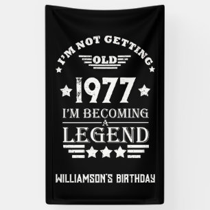 Personalised vintage birthday gifts white banner