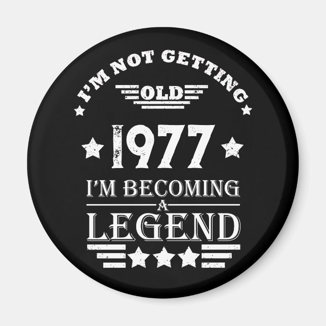 Personalised vintage birthday gifts white magnet (Front)