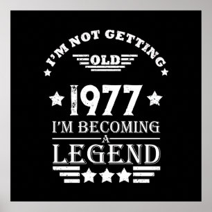 Personalised vintage birthday gifts white poster