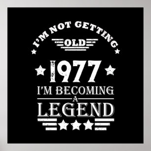 Personalised vintage birthday gifts white poster