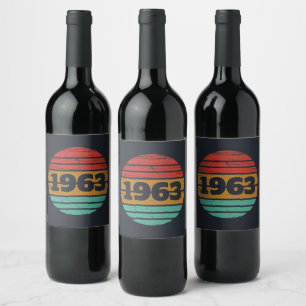 Personalised vintage birthday gifts wine label