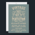 Personalised vintage birthday party invitation<br><div class="desc">You can add some originality to your wardrobe collection with this vintage classic birthday graphic design with awesome typography font lettering. It is a great gift idea for men, women, husbands, wives, girlfriends, and boyfriends who will love this one-of-a-kind artwork. It is the best amazing and fun holiday present for...</div>