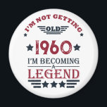 Personalised vintage birthday red blue magnet<br><div class="desc">You can add some originality with this limited edition, premium quality, and original, classy, retro, and vintage-looking birthday graphic design with a cool typography font. This is a great gift idea for men, women, husbands, wives, girlfriends, and boyfriends who will love this one-of-a-kind piece of art. The best unique and...</div>