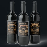 Personalised vintage birthday whiskey label<br><div class="desc">Make your birthday special with this unique design. Add a touch of sophisticated elegance to your birthday celebration with our exquisite, one-of-a-kind designs. These graphics bring sophistication and originality to any product, creating a memorable and stylish gift. They are perfect for those who appreciate a touch of timeless glamour on...</div>