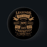 Personalised vintage birthday whiskey label 6 cm round badge<br><div class="desc">Make your birthday special with this unique design. Add a touch of sophisticated elegance to your birthday celebration with our exquisite, one-of-a-kind designs. These graphics bring sophistication and originality to any product, creating a memorable and stylish gift. They are perfect for those who appreciate a touch of timeless glamour on...</div>