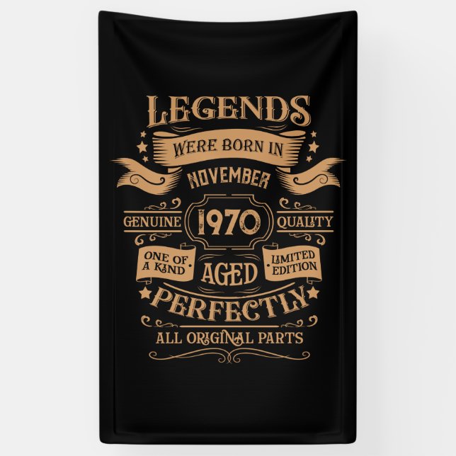Personalised vintage birthday whiskey label banner (Vertical)