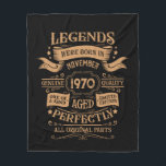 Personalised vintage birthday whiskey label fleece blanket<br><div class="desc">Make your birthday special with this unique design. Add a touch of sophisticated elegance to your birthday celebration with our exquisite, one-of-a-kind designs. These graphics bring sophistication and originality to any product, creating a memorable and stylish gift. They are perfect for those who appreciate a touch of timeless glamour on...</div>