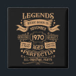 Personalised vintage birthday whiskey label magnet<br><div class="desc">Make your birthday special with this unique design. Add a touch of sophisticated elegance to your birthday celebration with our exquisite, one-of-a-kind designs. These graphics bring sophistication and originality to any product, creating a memorable and stylish gift. They are perfect for those who appreciate a touch of timeless glamour on...</div>