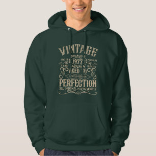Personalised vintage birthday whiskey label themed hoodie