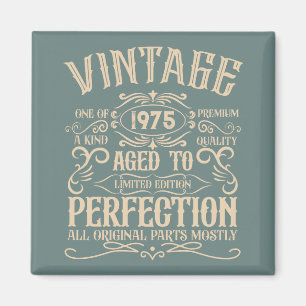 Personalised vintage birthday whiskey label themed magnet