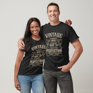 Personalised vintage birthday whiskey label themed T-Shirt