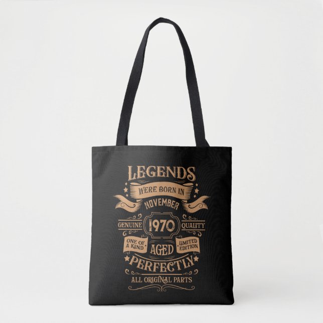 Personalised vintage birthday whiskey label tote bag (Front)