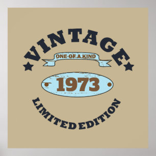 Personalised vintage birthday womans gift poster