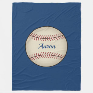 Personalised Vintage Blue Baseball Blanket Gift