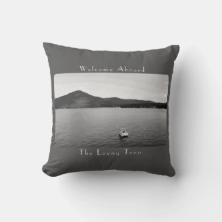 Personalised Vintage Boat Decor Grey Pontoon Cushion