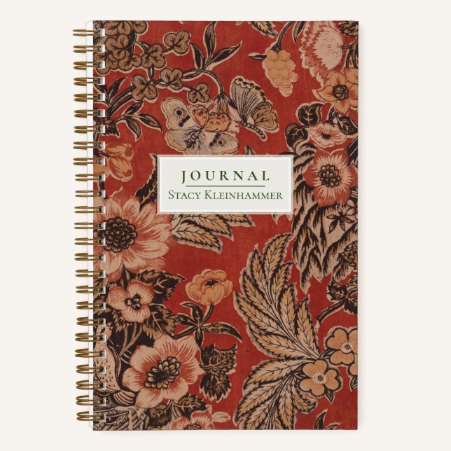 Personalised Vintage Botanical Victorian Journal (Front)