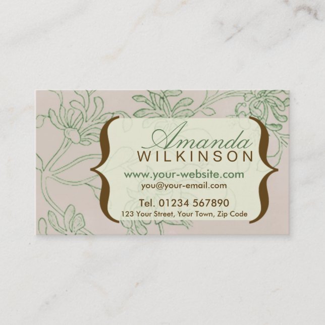 Personalised Vintage Business Cards (Front)