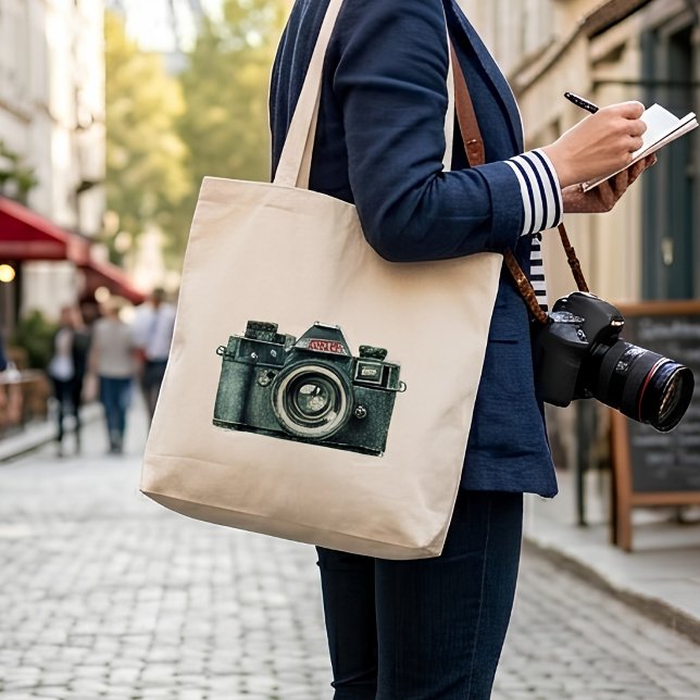 Personalised Vintage Camera Tote Bag (Creator Uploaded)