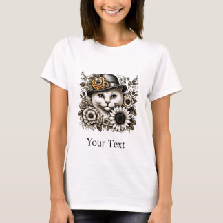 Personalised Vintage Cat Women's T-Shirt