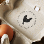Personalised Vintage Chicken Farm Egg Self-inking Stamp<br><div class="desc">Personalised egg stamps for your homestead or family farm with a chicken illustration and your information in a farmhouse font. Click on "Personalise this template" and edit the text in the boxes to create your own. There are both self-inking and wooden stamp versions of this design. View the collection link...</div>