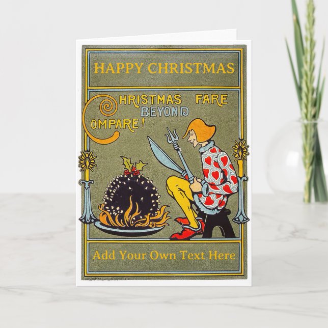 Personalised Vintage Christmas Card (Front)