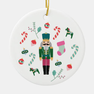 Personalised Vintage Christmas Nutcracker Ceramic Tree Decoration