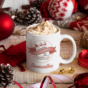 Personalised Vintage Christmas Reindeer Coffee Mug
