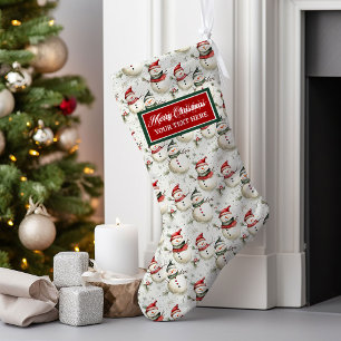 Personalised Vintage Christmas Stocking Classic 