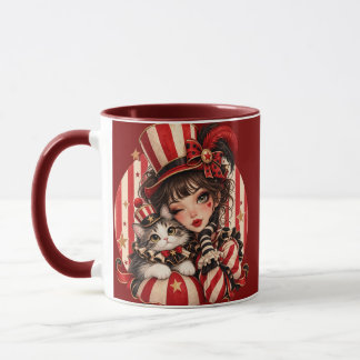 Personalised Vintage Circus Christmas Coffee Mug