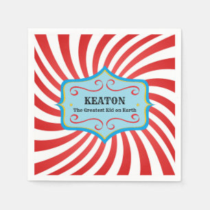 Personalised Vintage Circus Paper Napkins