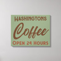 Personalised Vintage Coffee Sign Art