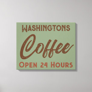 Personalised Vintage Coffee Sign Art