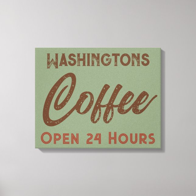 Personalised Vintage Coffee Sign Art  (Front)