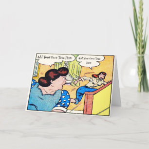 Personalised Vintage Comics card