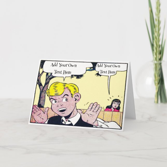 Personalised Vintage Comics card (Front)