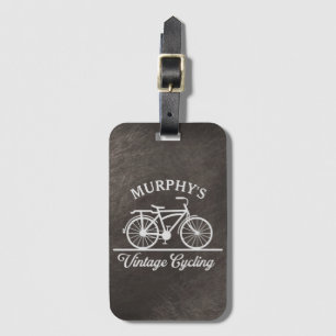Personalised Vintage Cycling Retro Bicycle Luggage Tag
