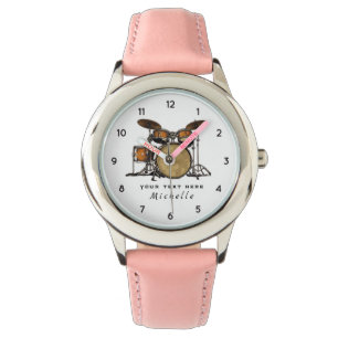 Personalised Vintage Drum Set Music Drummer Watch
