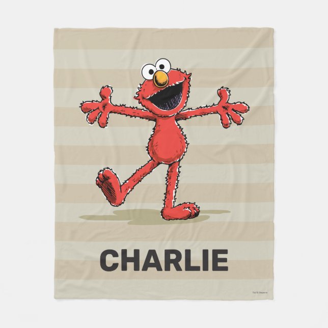 Personalised Vintage Elmo Fleece Blanket (Front)
