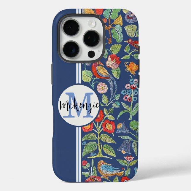Personalised Vintage Embroidered Pattern Case-Mate iPhone Case (Back)