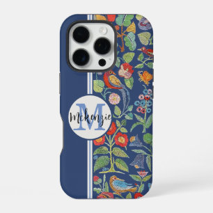 Personalised Vintage Embroidered Pattern iPhone 16 Pro Case