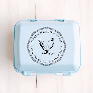 Personalised Vintage Family Business Farm Egg Rubb Rubber Stamp