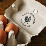 Personalised Vintage Family Business Farm Egg Rubber Stamp<br><div class="desc">Vintage wood art stamp perfect for your family farm or small business! This rustic design features your farm name in a round typography with "daily fresh eggs" at the bottom and a country hand-drawn chicken in the middle. Perfect to be used as an egg stamp, or for your egg cartons....</div>
