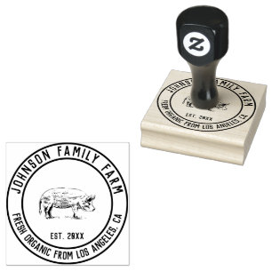 Personalised Vintage Family Farm  Rubber Stamp