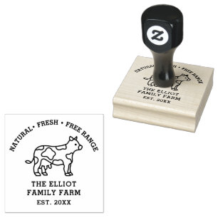 Personalised Vintage Family Farm  Rubber Stamp