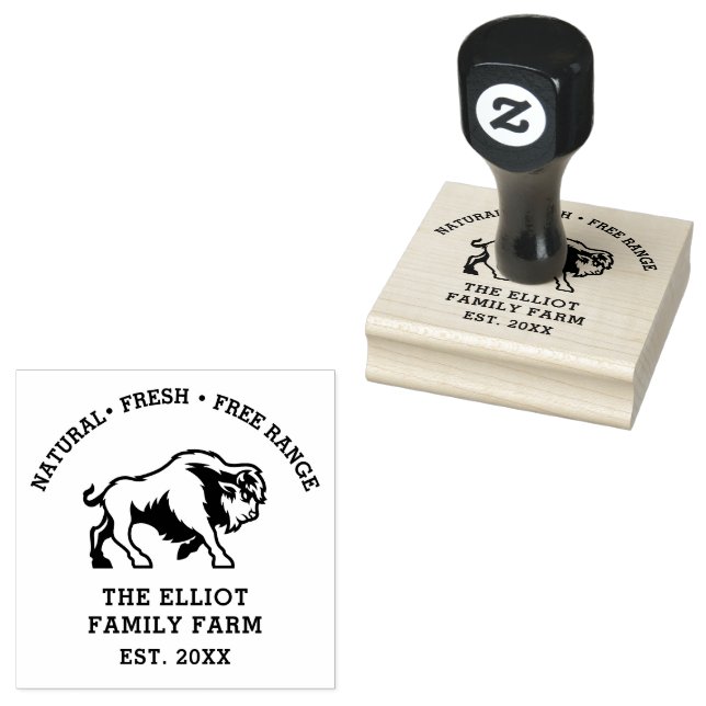 Personalised Vintage Family Farm  Rubber Stamp (Stamped)