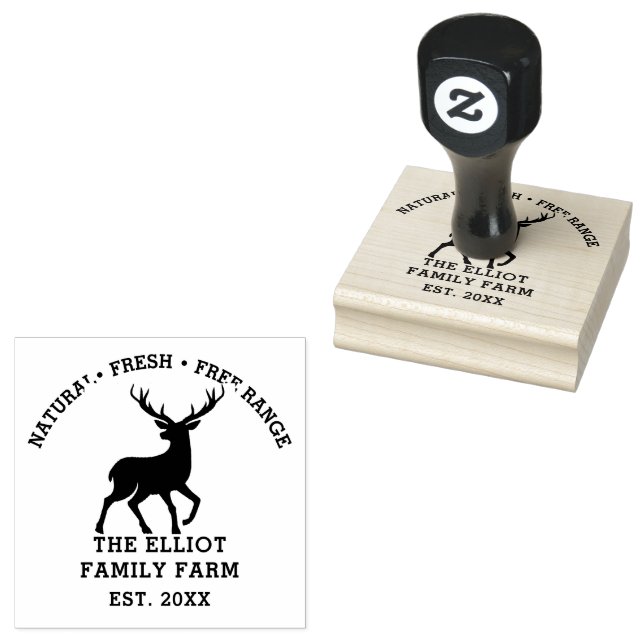 Personalised Vintage Family Farm  Rubber Stamp (Stamped)
