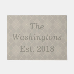 Personalised Vintage Family Name Doormat Rug Gift