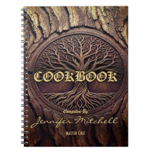 Personalised Vintage Family Recipe Cookbook Notebook