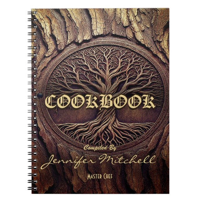 Personalised Vintage Family Recipe Cookbook Notebook (Front)